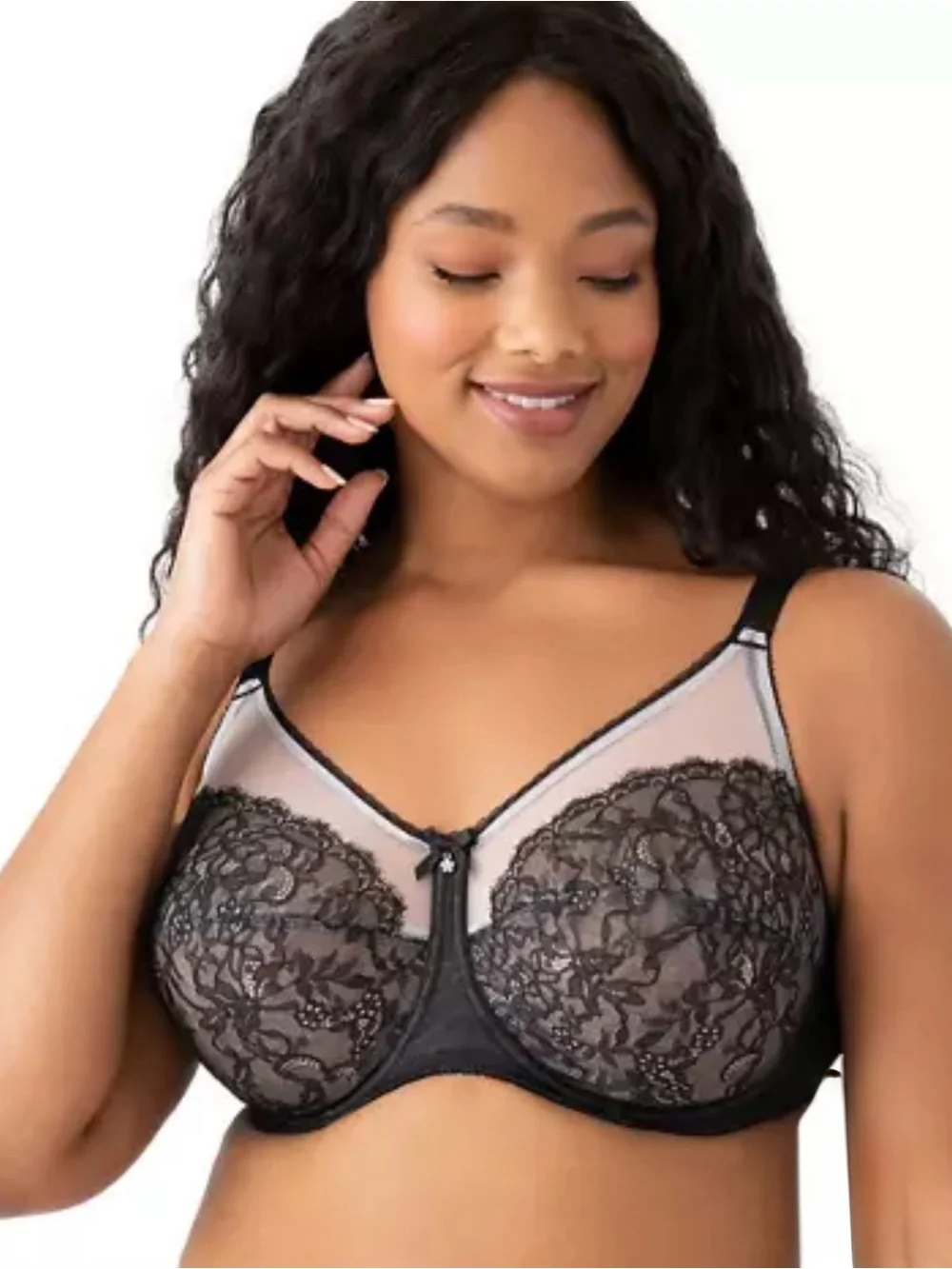 Wacoal Black Lace Retro Chic Underwire Bra 38DD